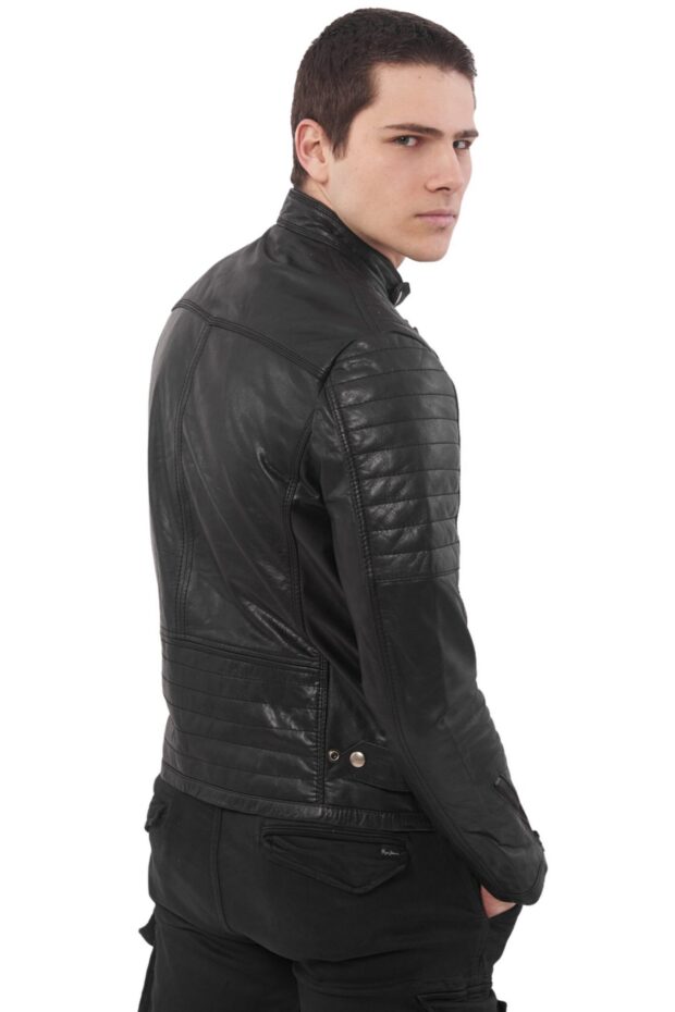 CHARLIE SUC BUFFALO BLACK - AUTHENTIC BLACK MENS LEATHER JACKET