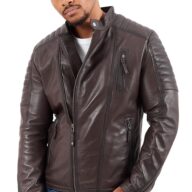 CHARLIE SUC SHEEP BROWN - AUTHENTIC MENS BROWN LEATHER JACKET