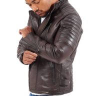 CHARLIE SUC SHEEP BROWN - AUTHENTIC MENS BROWN LEATHER JACKET