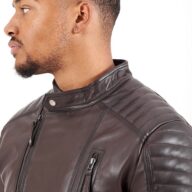 CHARLIE SUC SHEEP BROWN - AUTHENTIC MENS BROWN LEATHER JACKET