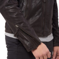 CHARLIE BUFFALO BROWN - AUTHENTIC MENS BROWN LEATHER JACKET