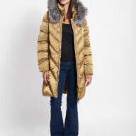 DAHLIA GOLD WOMENS PUFFER COAT