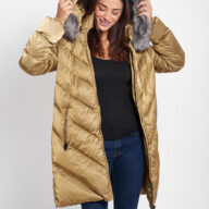 DAHLIA GOLD WOMENS PUFFER COAT