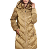DAHLIA GOLD WOMENS PUFFER COAT