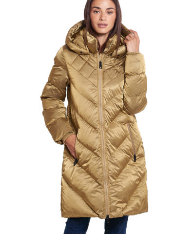 DAHLIA GOLD WOMENS PUFFER COAT