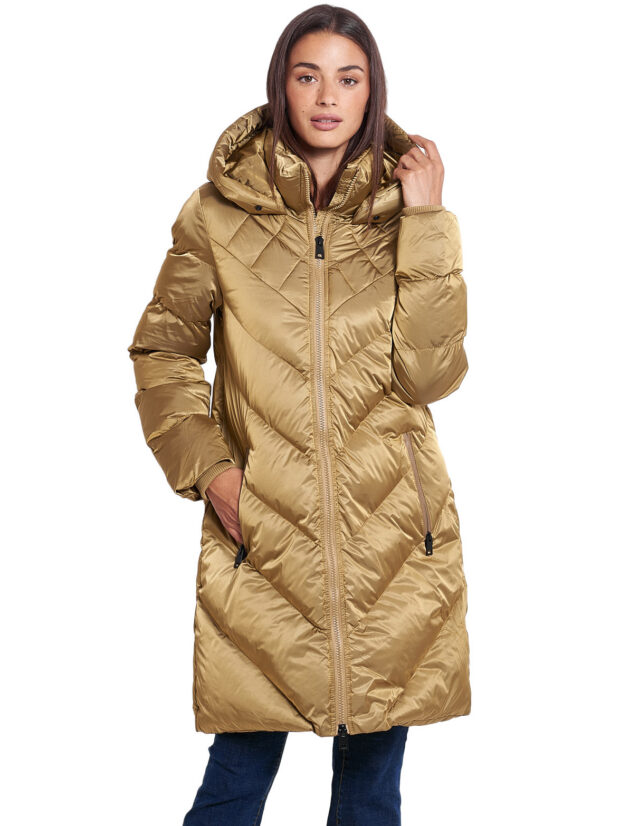 DAHLIA GOLD WOMENS PUFFER COAT