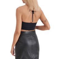 DAPHNE SHEEP BLACK - AUTHENTIC WOMENS BLACK LEATHER SKIRT