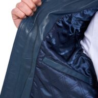 DELTA SHEEP BLUE - AUTHENTIC MENS BLUE LEATHER JACKET