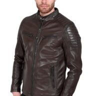 DELTA SHEEP BROWN - AUTHENTIC MENS LEATHER JACKET