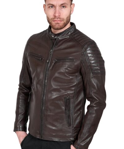 DELTA SHEEP BROWN - AUTHENTIC MENS LEATHER JACKET