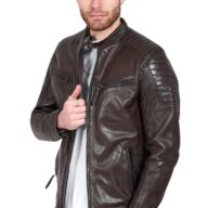 DELTA SHEEP BROWN - AUTHENTIC MENS LEATHER JACKET