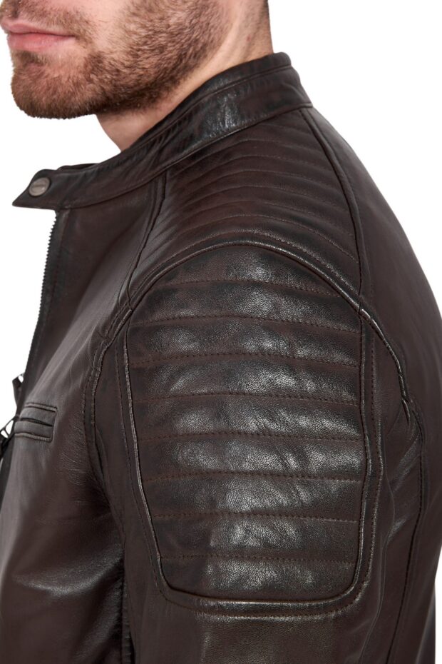 DELTA SHEEP BROWN - AUTHENTIC MENS LEATHER JACKET
