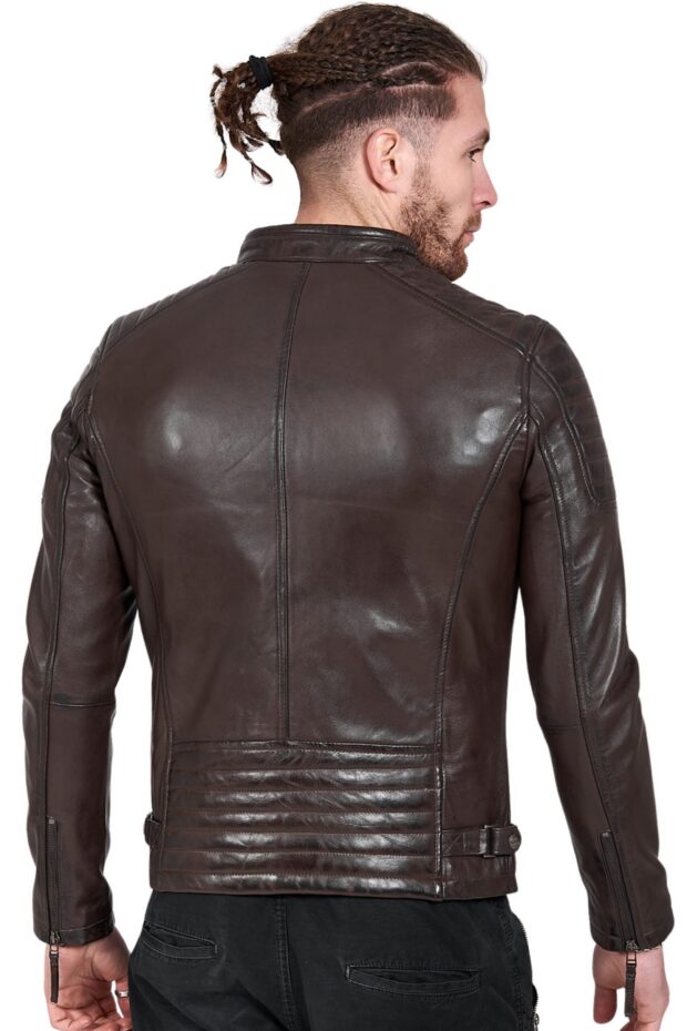 DELTA SHEEP BROWN - AUTHENTIC MENS LEATHER JACKET