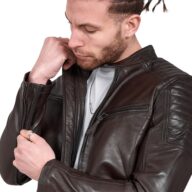 DELTA SHEEP BROWN - AUTHENTIC MENS LEATHER JACKET