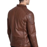 DELTA SHEEP COGNAC - AUTHENTIC MENS COGNAC LEATHER JACKET