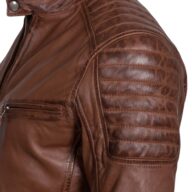 DELTA SHEEP COGNAC - AUTHENTIC MENS COGNAC LEATHER JACKET