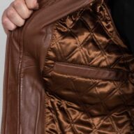 DELTA SHEEP COGNAC - AUTHENTIC MENS COGNAC LEATHER JACKET