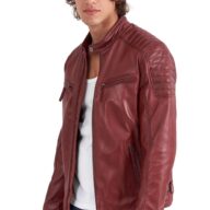 DELTA SHEEP RED - AUTHENTIC MENS RED LEATHER JACKET