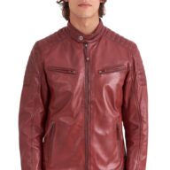 DELTA SHEEP RED - AUTHENTIC MENS RED LEATHER JACKET