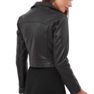 DIONA BUFFALO BLACK - AUTHENTIC WOMENS BLACK LEATHER JACKET