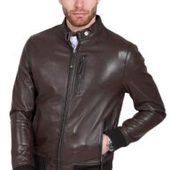 ECHO SHEEP BROWN - AUTHENTIC MENS BROWN LEATHER JACKET