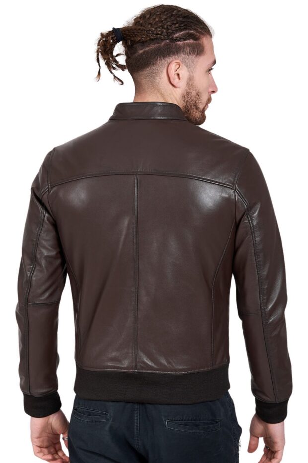 ECHO SHEEP BROWN - AUTHENTIC MENS BROWN LEATHER JACKET