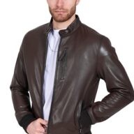 ECHO SHEEP BROWN - AUTHENTIC MENS BROWN LEATHER JACKET