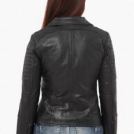 ELECTRA BUFFALO BLACK - AUTHENTIC WOMENS BLACK LEATHER JACKET