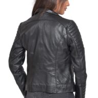 ELECTRA SHEEP BLACK - AUTHENTIC WOMENS BLACK LEATHER JACKET