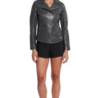 ELECTRA SHEEP GREY - AUTHENTIC WOMENS GREY LEATHER JACKET