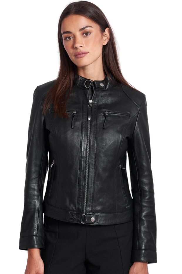 ERATO SHEEP BLACK - AUTHENTIC WOMENS BLACK LEATHER JACKET