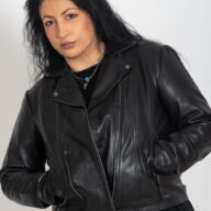 FINE  SHEEP BLACK - AUTHENTIC WOMENS BLACK LEATHER JACKET
