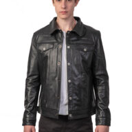 FOXTROT BUFFALO BLACK - AUTHENTIC MENS LEATHER JACKET