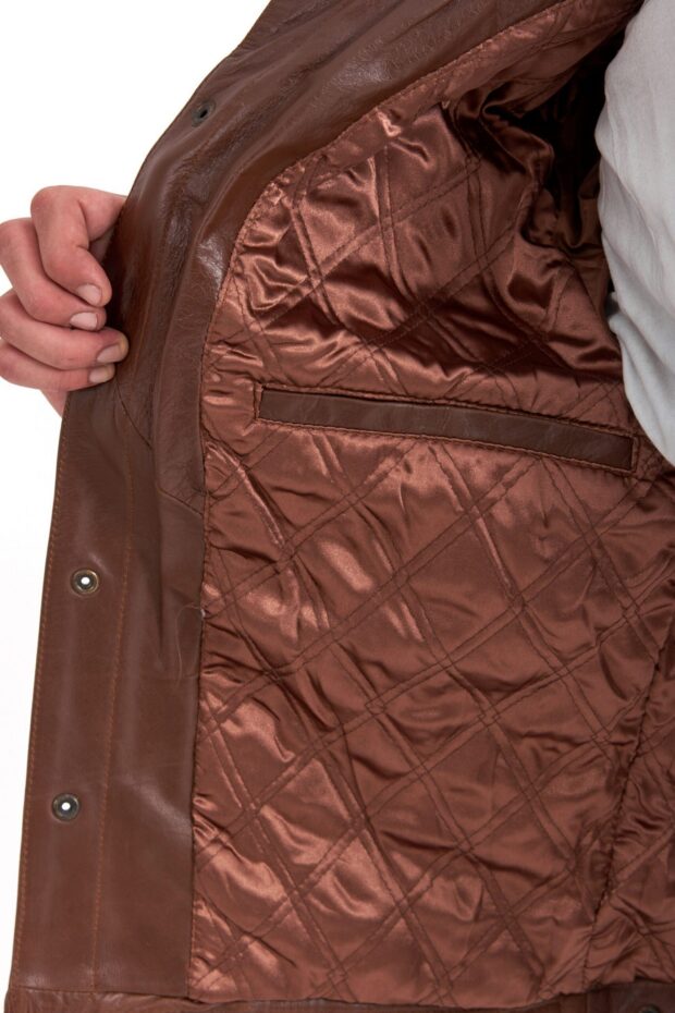 FOXTROT BUFFALO BLACK - AUTHENTIC MENS COGNAC LEATHER JACKET
