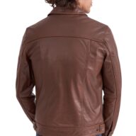 FOXTROT BUFFALO BLACK - AUTHENTIC MENS COGNAC LEATHER JACKET
