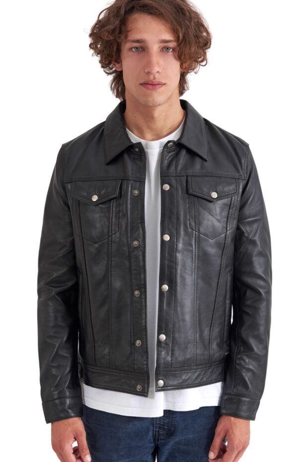 FOXTROT SHEEP BLACK - AUTHENTIC MENS LEATHER JACKET