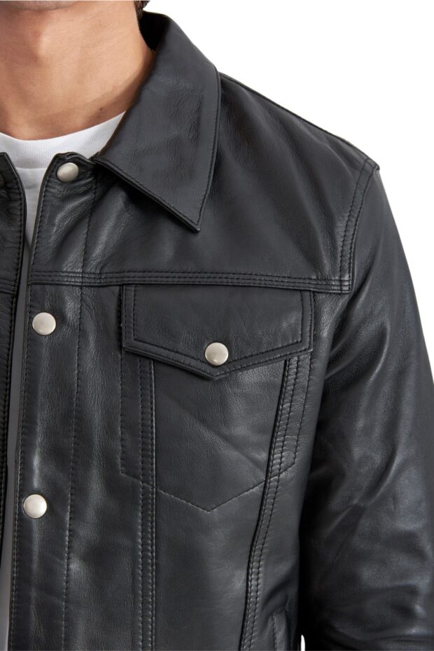 FOXTROT SHEEP BLACK - AUTHENTIC MENS LEATHER JACKET