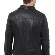 HOLLAND BUFFALO BLACK - AUTHENTIC MENS BLACK LEATHER JACKET