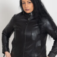JACKIE SHEEP BLACK - AUTHENTIC WOMENS BLACK LEATHER JACKET