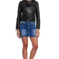 MEDEA SHEEP BLACK - AUTHENTIC WOMENS BLACK LEATHER JACKET