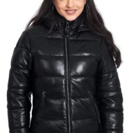 MIRA SHEEP BLACK - AUTHENTIC WOMENS BLACK LEATHER JACKET