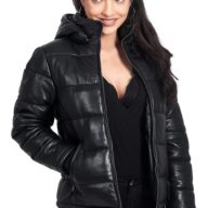 MIRA SHEEP BLACK - AUTHENTIC WOMENS BLACK LEATHER JACKET