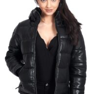 MIRA SHEEP BLACK - AUTHENTIC WOMENS BLACK LEATHER JACKET