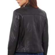NEPHELE SHEEP BLACK - AUTHENTIC WOMENS BLACK LEATHER JACKET
