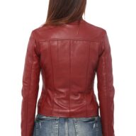 NEPHELE SHEEP RED - AUTHENTIC WOMENS RED LEATHER JACKET