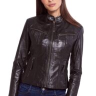 NEPHELE SHEEP BROWN - AUTHENTIC WOMENS BROWN LEATHER JACKET