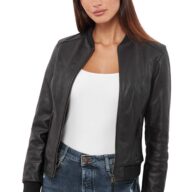 NIOVI BUFFALO BLACK - AUTHENTIC WOMENS BLACK LEATHER JACKET