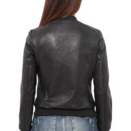 NIOVI SHEEP BLACK - AUTHENTIC WOMENS BLACK LEATHER JACKET