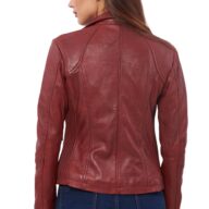 PANDORA SHEEP RED - AUTHENTIC WOMENS RED LEATHER JACKET