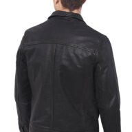 PAPA BUFFALO BLACK - AUTHENTIC MENS BLACK LEATHER JACKET